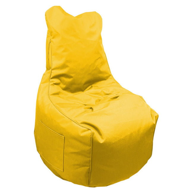 Poltrona sacco Layla in nylon e pvc color giallo cm 65×65×95