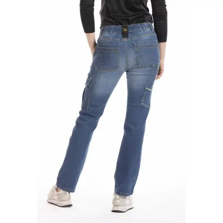 Jeans donna da lavoro Betty blu multitasche elasticizzati tg 40