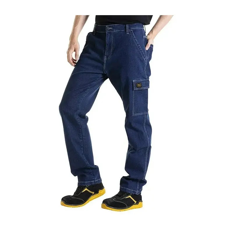 Pantaloni lavoro blu TG 48 stile carpenter stretch Fibreflex CUTTER1