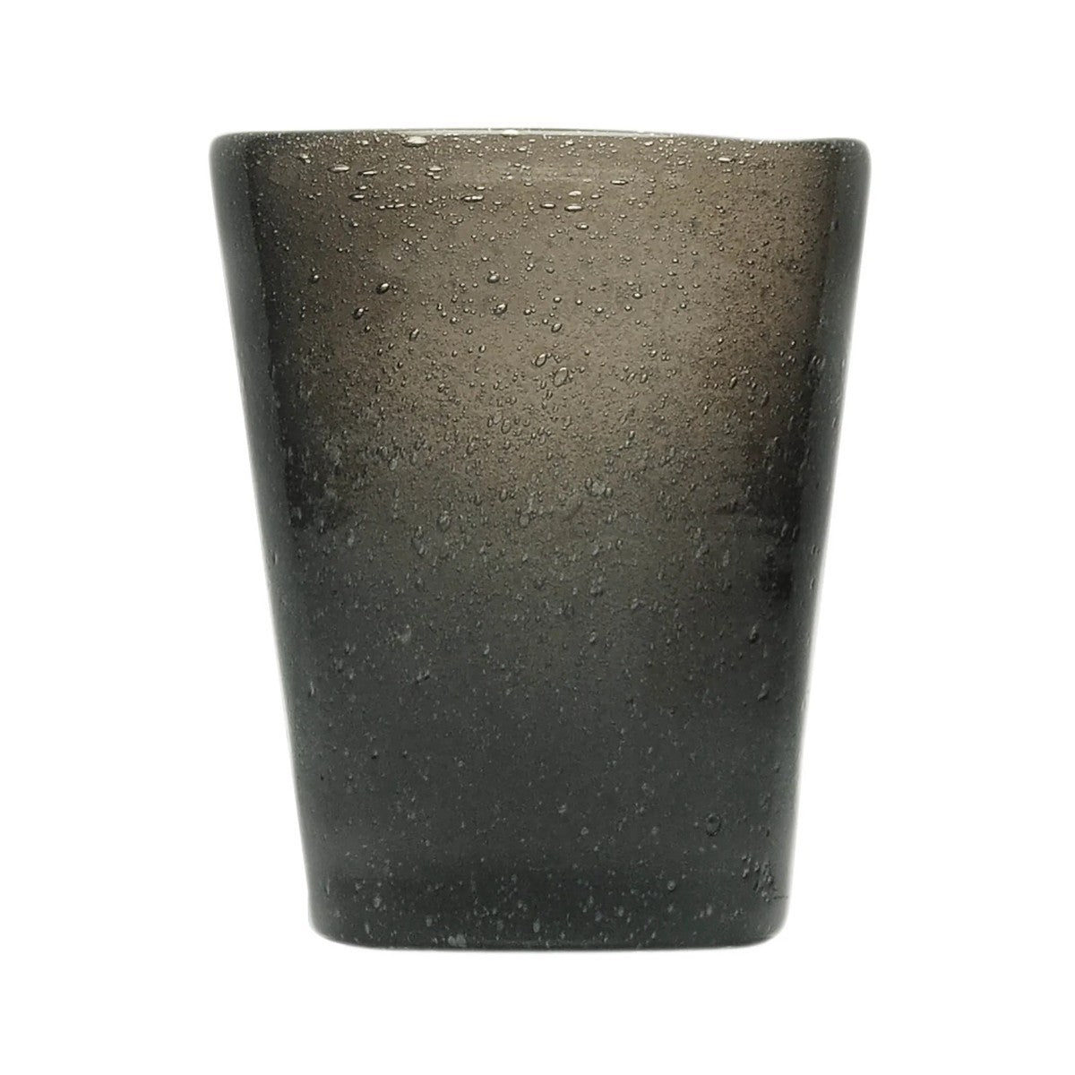 Originales schwarzes, transparentes Memento-Wasserglas aus mundgeblasenem Glas, 0,25 l