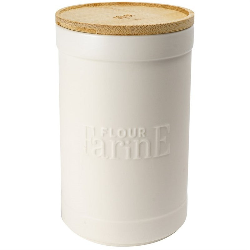 Natureo flour jar with bamboo lid