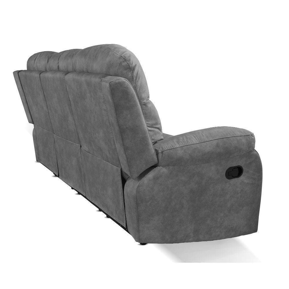 Divano reclinabile grigio scuro 211x100x90