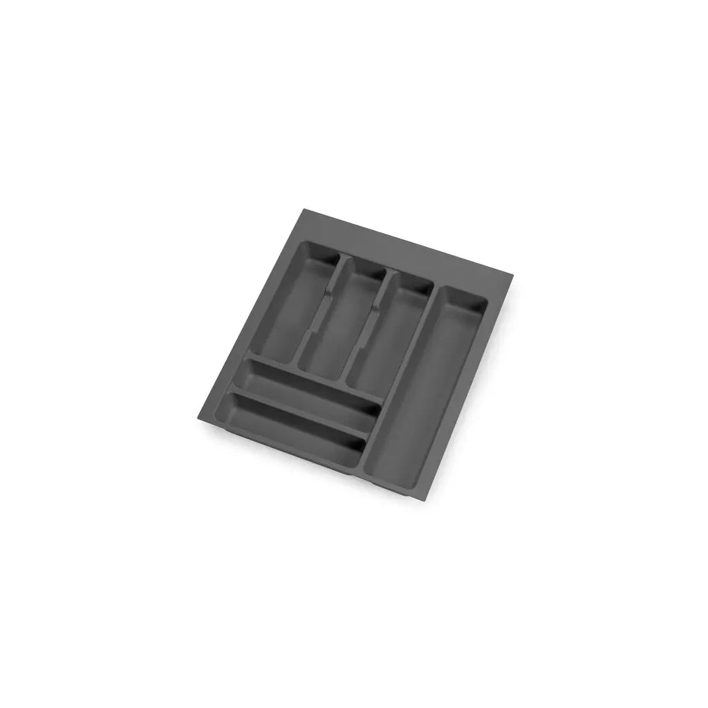 Cubertero Optima para módulo de cajón universal 450 mm, Tecnoplastica, gris antracita, 20 piezas