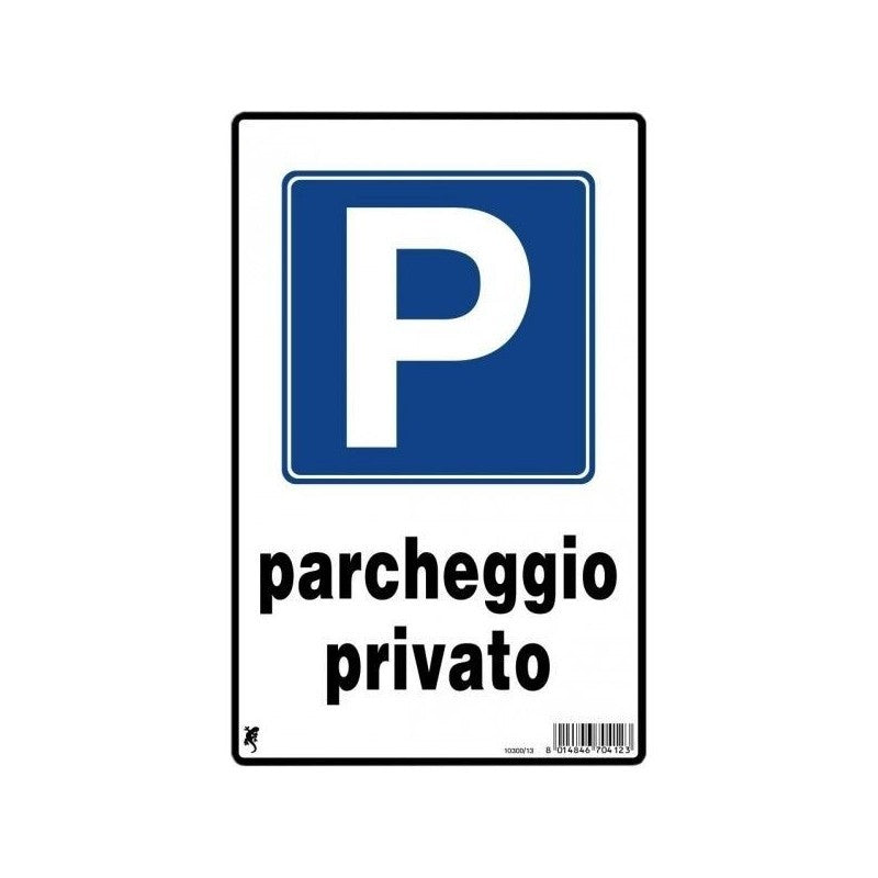 Cartel de plástico "aparcamiento privado" 30 x 20 cm