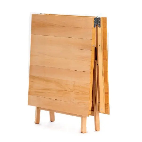 Mesa plegable Laura de madera natural 70x140x72h cm