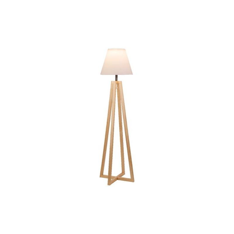 Lampada solare da giardino in legno di pino con 8 LED luce calda