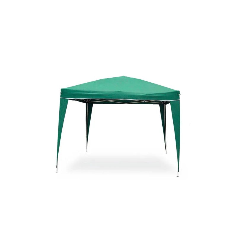 Pop-Up-Pavillon aus grünem Stahl, 3 x 3 m