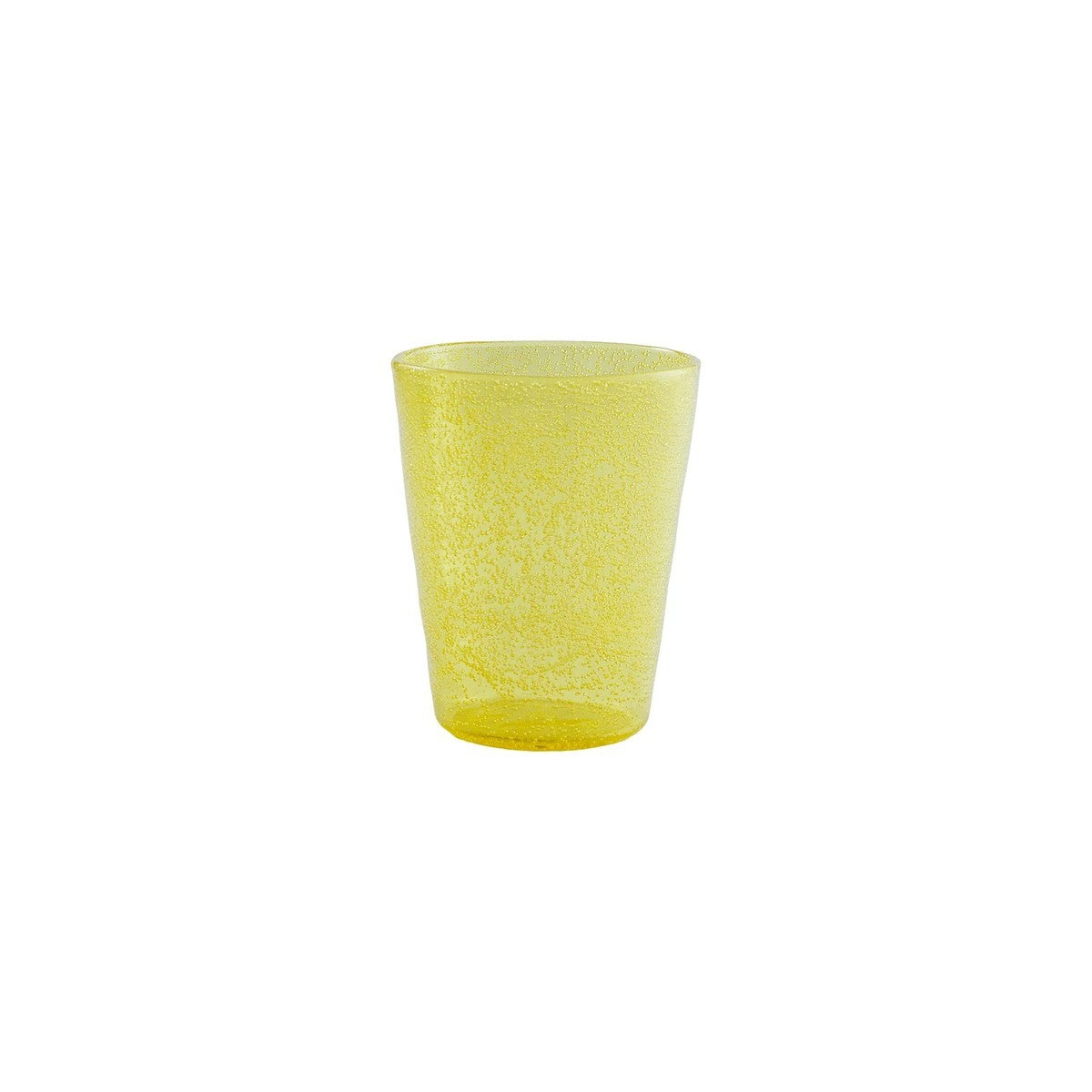 Gelbes, transparentes Memento Synth Wasserglas aus Methacrylat, 0,33 l