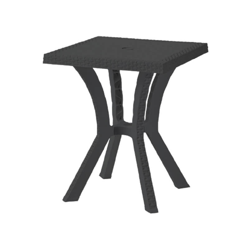 Tavolo Rigoletto in resina antracite cm 60x60x70h