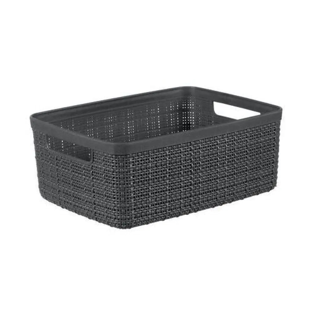 Curver Cesta Yute S gris oscuro 26,5x20x10,5 cm h
