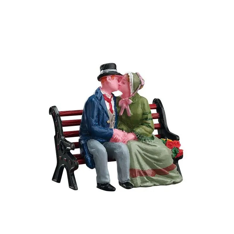 Lemax The Kiss coppia sulla panchina H6 cm