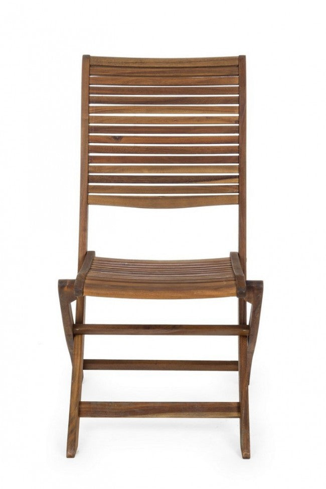 Set mit 2 Noemi-Klappstühlen aus Akazienholz, 64 x 55,5 x 93 cm