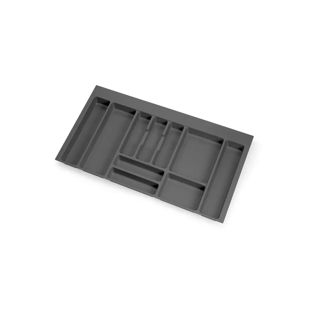 Optima cutlery tray for universal drawer module 900 mm, Tecnoplastica, Anthracite grey, 10 pieces