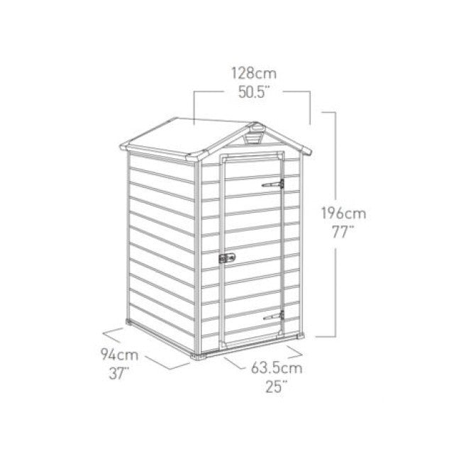 Garden Shed MANOR Grey Keter 128x94xh196 cm