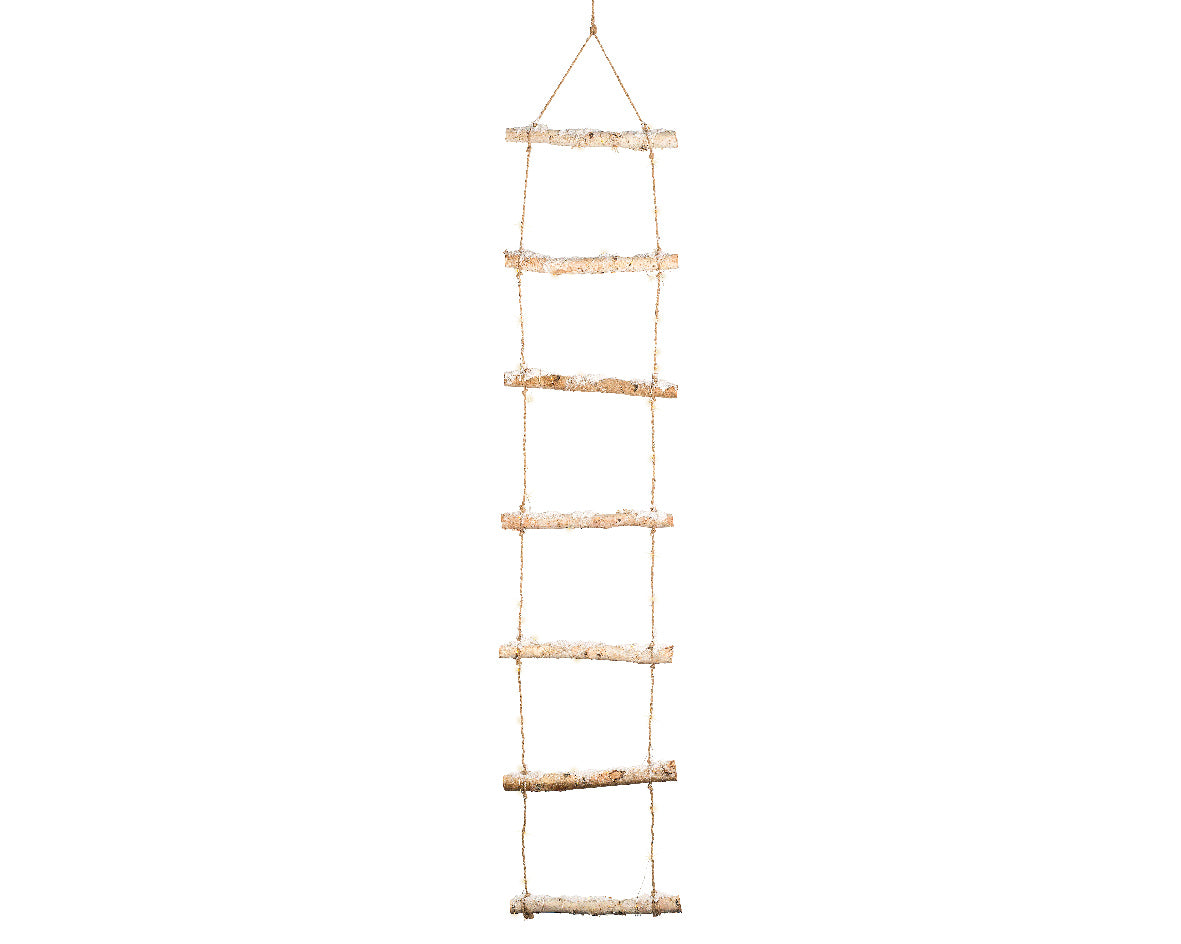 Holztreppe mit LED-Leuchten 4x35x150 cm