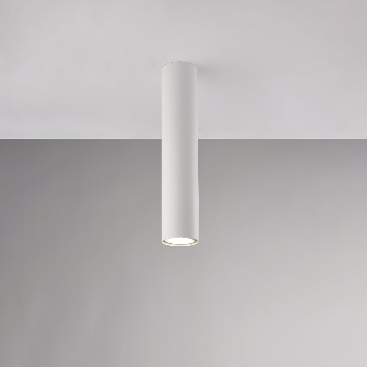 Plafoniera in ferro laccato bianco GU10 1 luce H.30 - Ø8