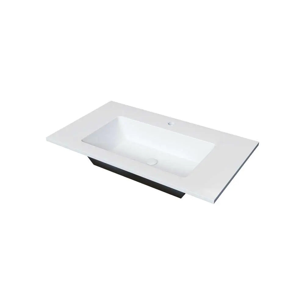 Lavabo CELLINI 100 cm vasca centrale bianco lucido
