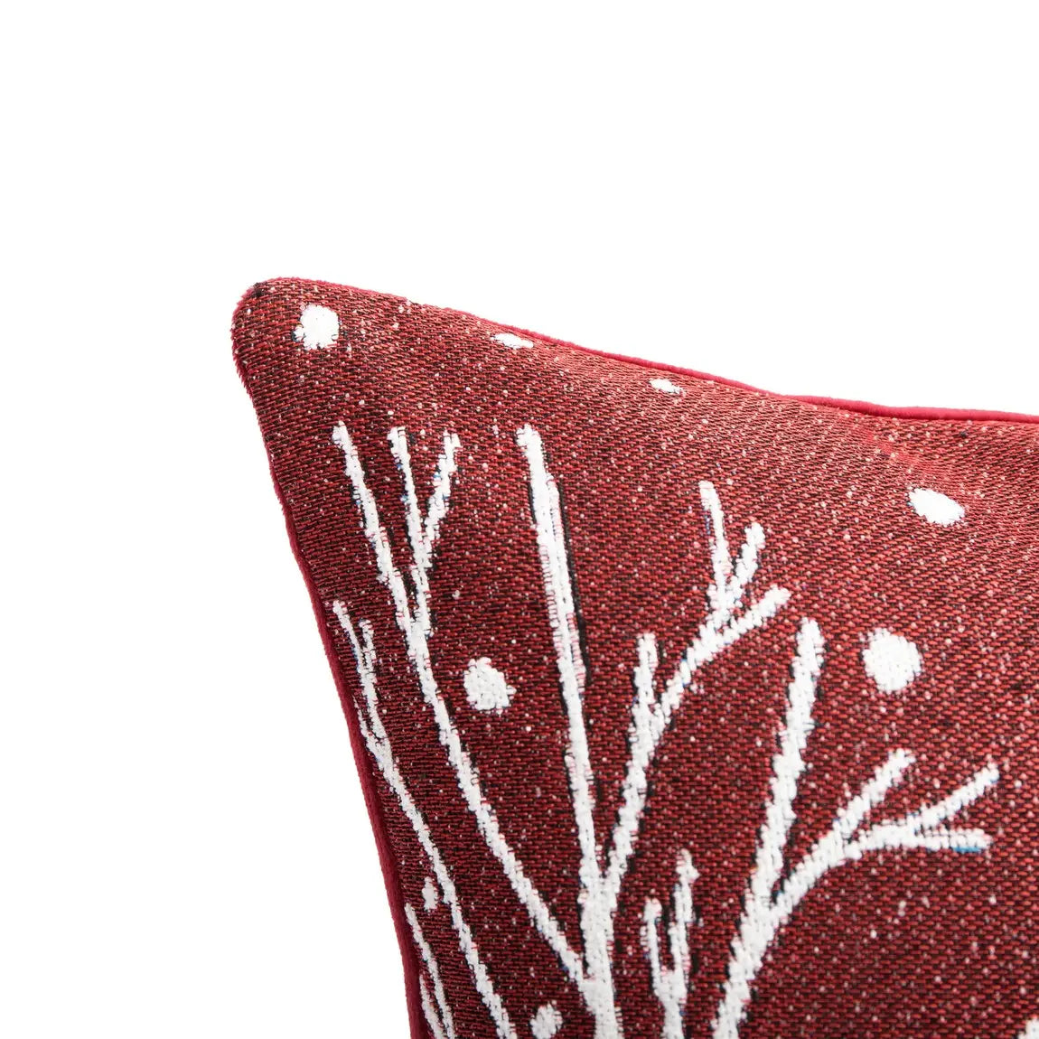 Cuscino decorativo Snowlyn con paesaggio rosso 45 × 45 cm