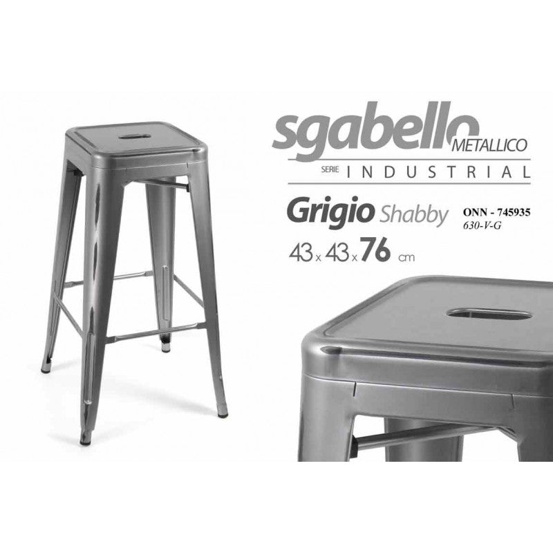 ONN/SGABELLO GRIGIO VINT 43*76CM 630-V-G