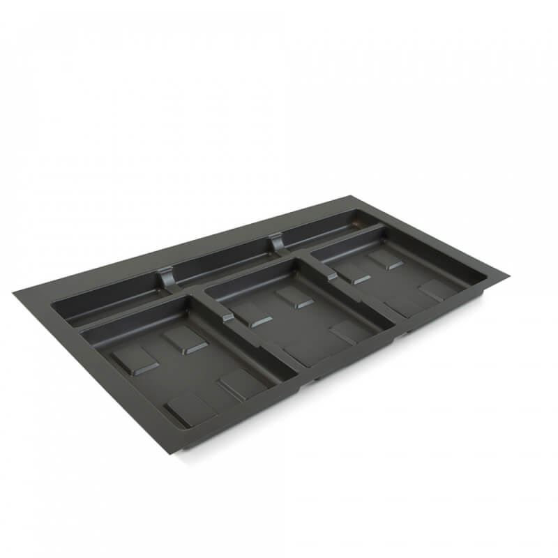 Recyclable base for containers for kitchen drawers