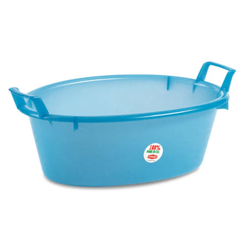 Blue oval basin 45 cm