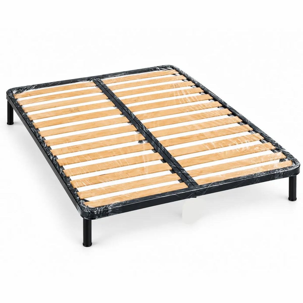 Rete Capri 160x190 matrimoniale in legno di faggio h 35 cm colore nero