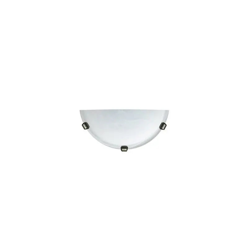 Applique Duna E27 alabastro bianco ganci cromo