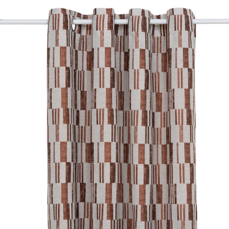 Cortina jacquard Leyna 140x260 cm en terracota