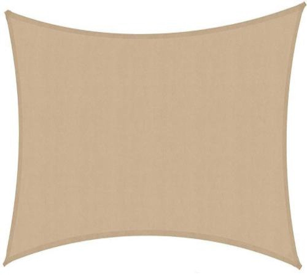 Vela ombreggiante in tessuto rettangolare color sabbia cm 300x300x400