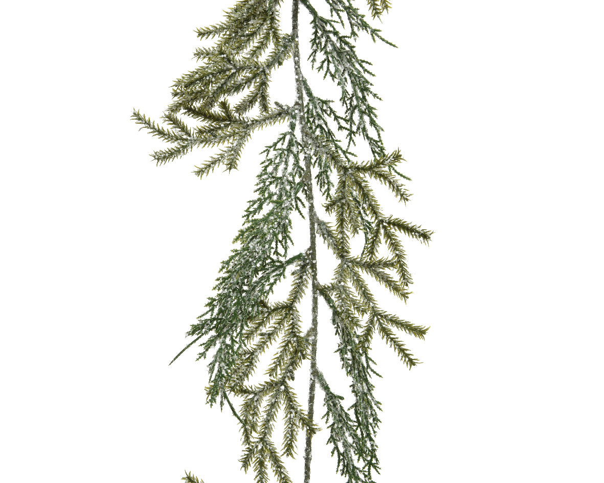 Ghirland of glitter green snow h. 180cm