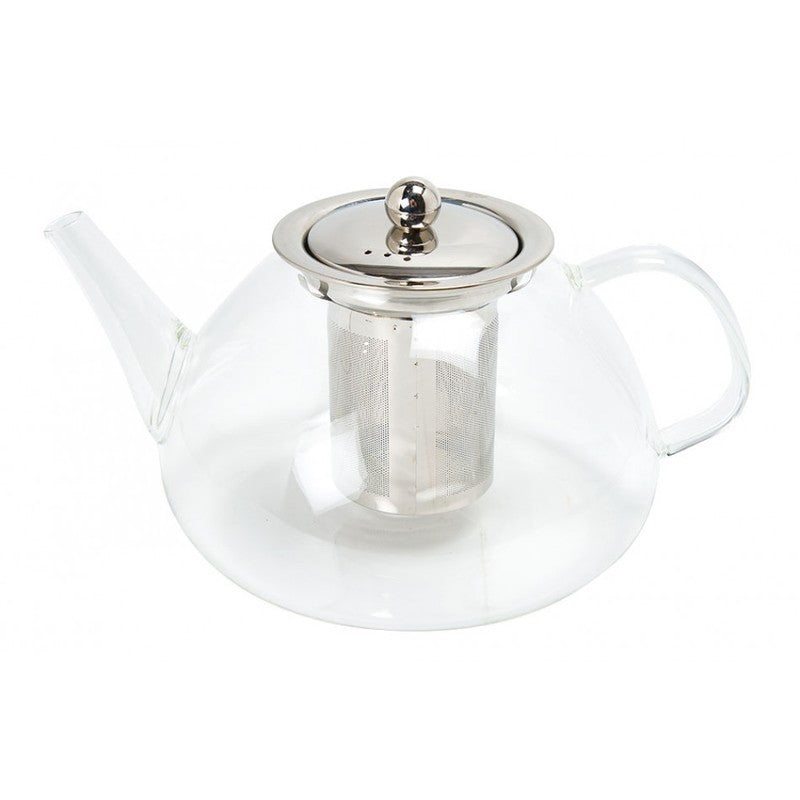 1.3 L glass and stainless steel teapot