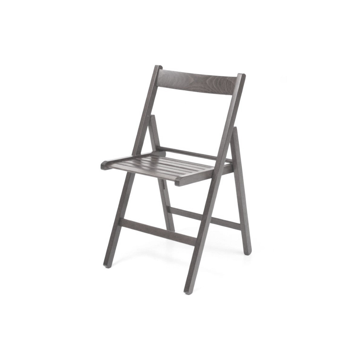 Silla plegable de madera gris tórtola 43x9x88h cm