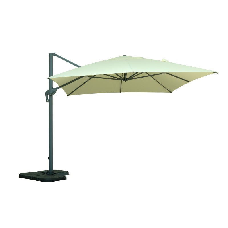 Roma Cream Yellow Aluminum Cantilever Umbrella 3x3m