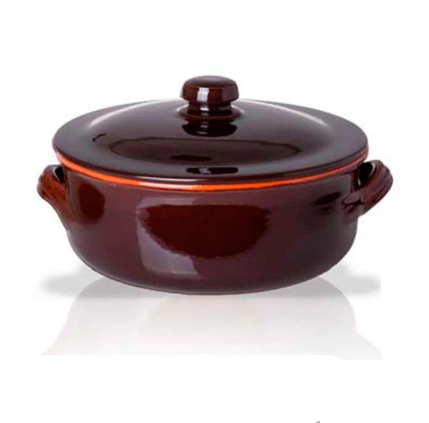 Casseruola in terracotta con coperchio Ø18 cm