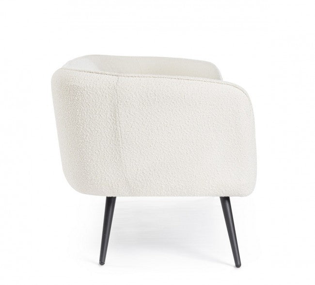 Divano 3 posti bianco boucle 175x70x68