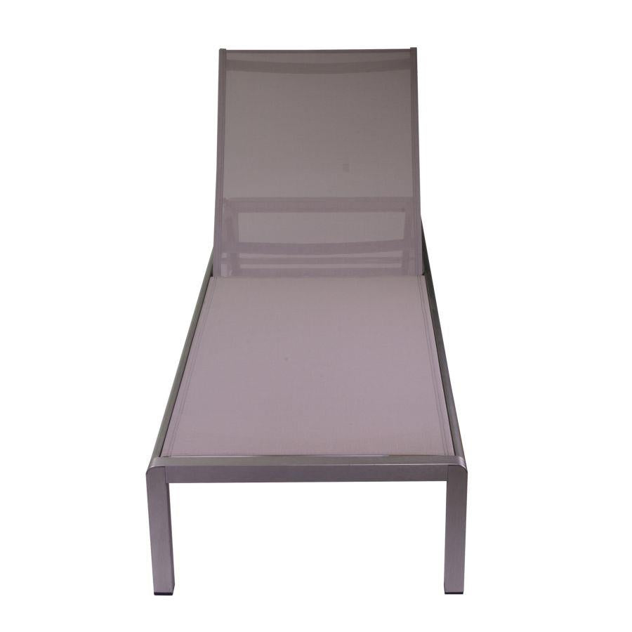 Anodized Aluminum Sun Lounger Buffalo 197x64x30h cm