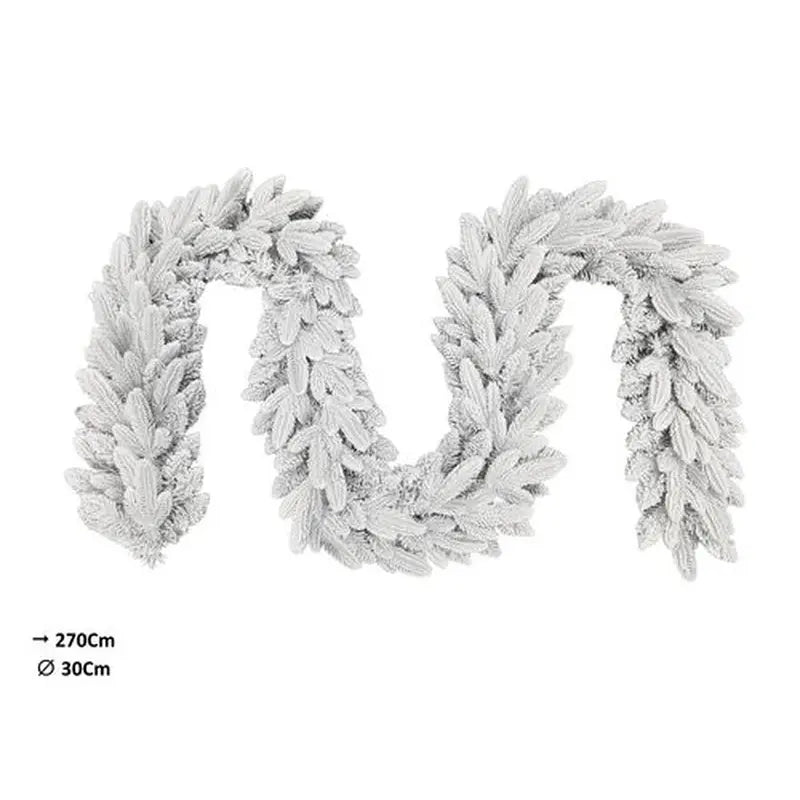 Tralcio natalizio innevato 270 cm Ø30 cm