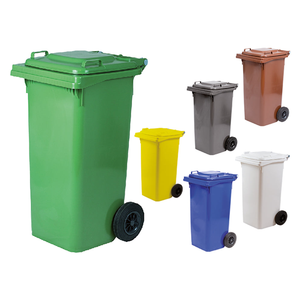 Wheeled Garbage Bin 120 Lt. - 55x50x94 Cm Brown