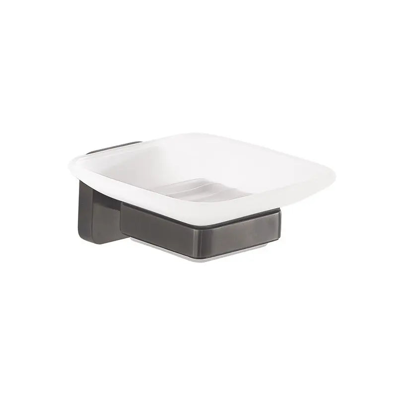 Portasapone da muro Tonga gun metal 10,3 x 11,6 x 5 cm