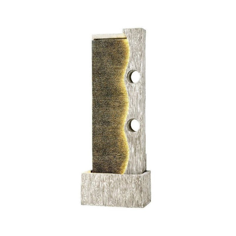 Fontana da esterno a onda con 36 LED luce calda 26 × 51 × H140 cm
