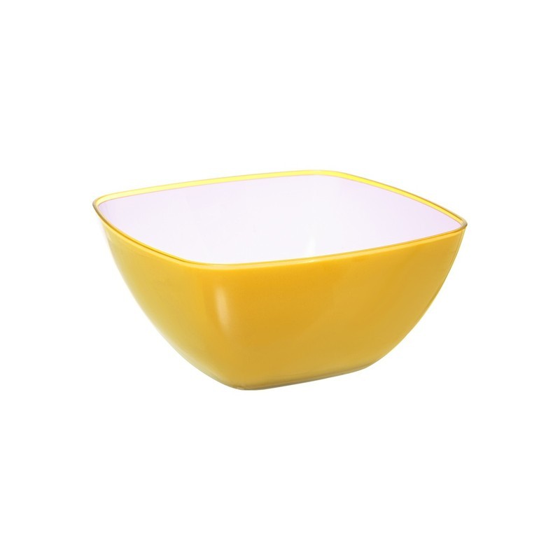 Square salad bowl 14x14 cm mustard