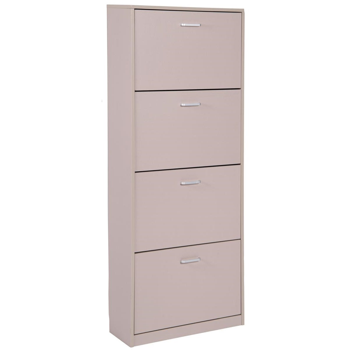 Shoe rack with 4 dove gray doors 60x24x150 cm