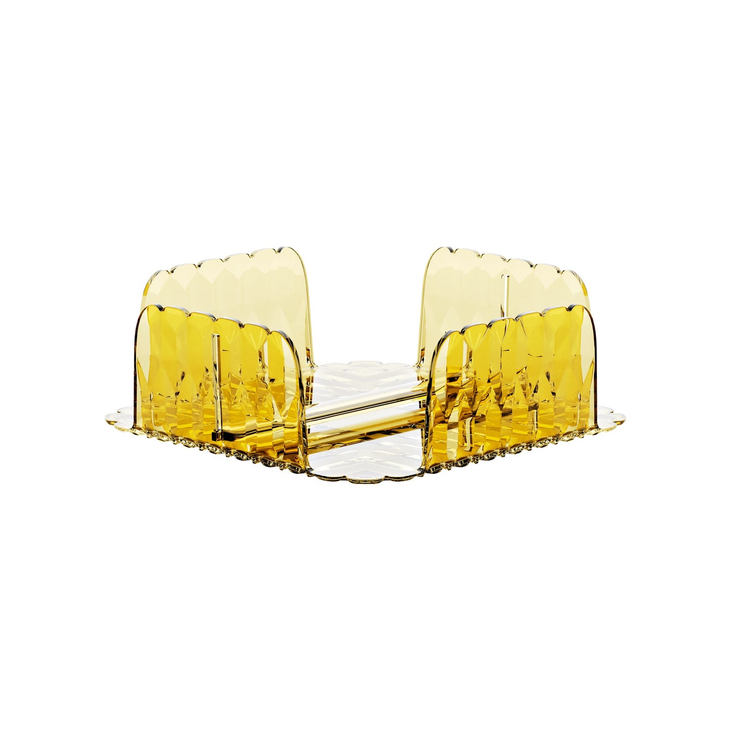Horizontaler Vanity-Serviettenhalter in Safrangelb, 20 x 20 x H 7,3 cm