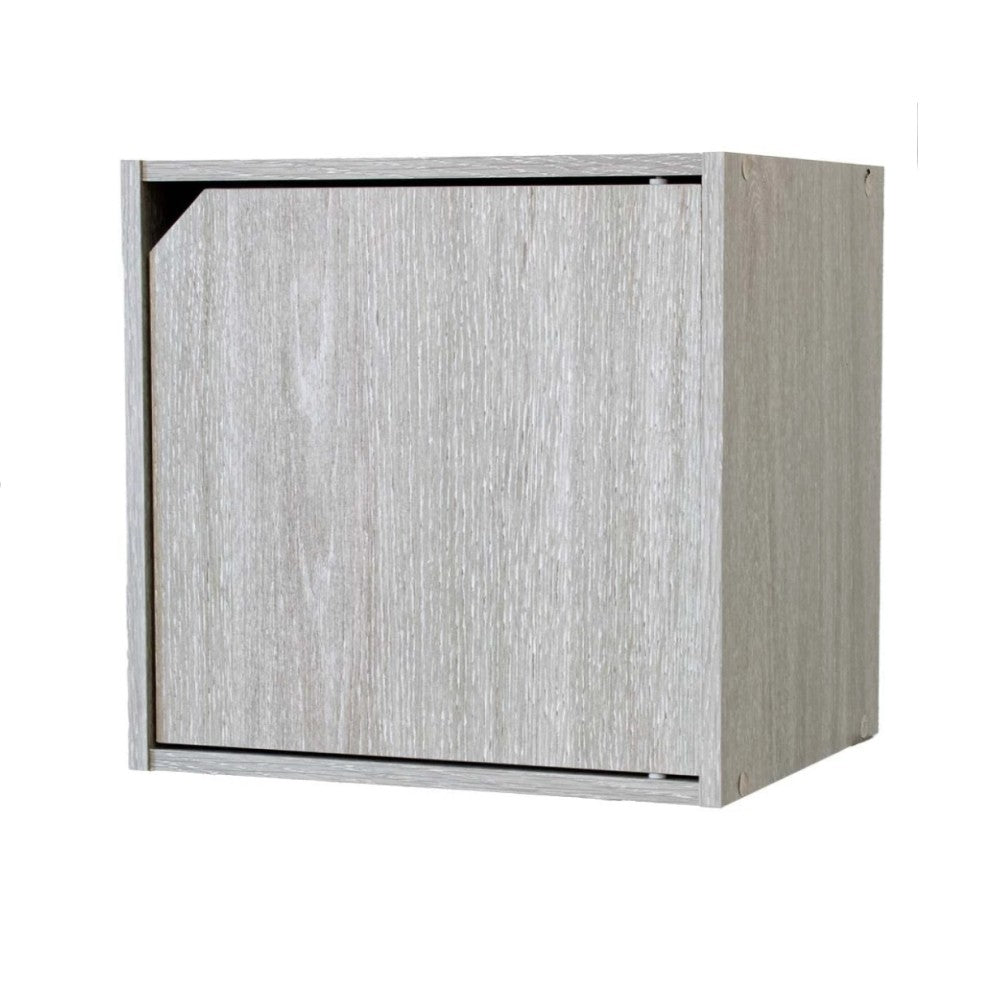 Cubetto con anta impilabile cemento cm 35x29x35h