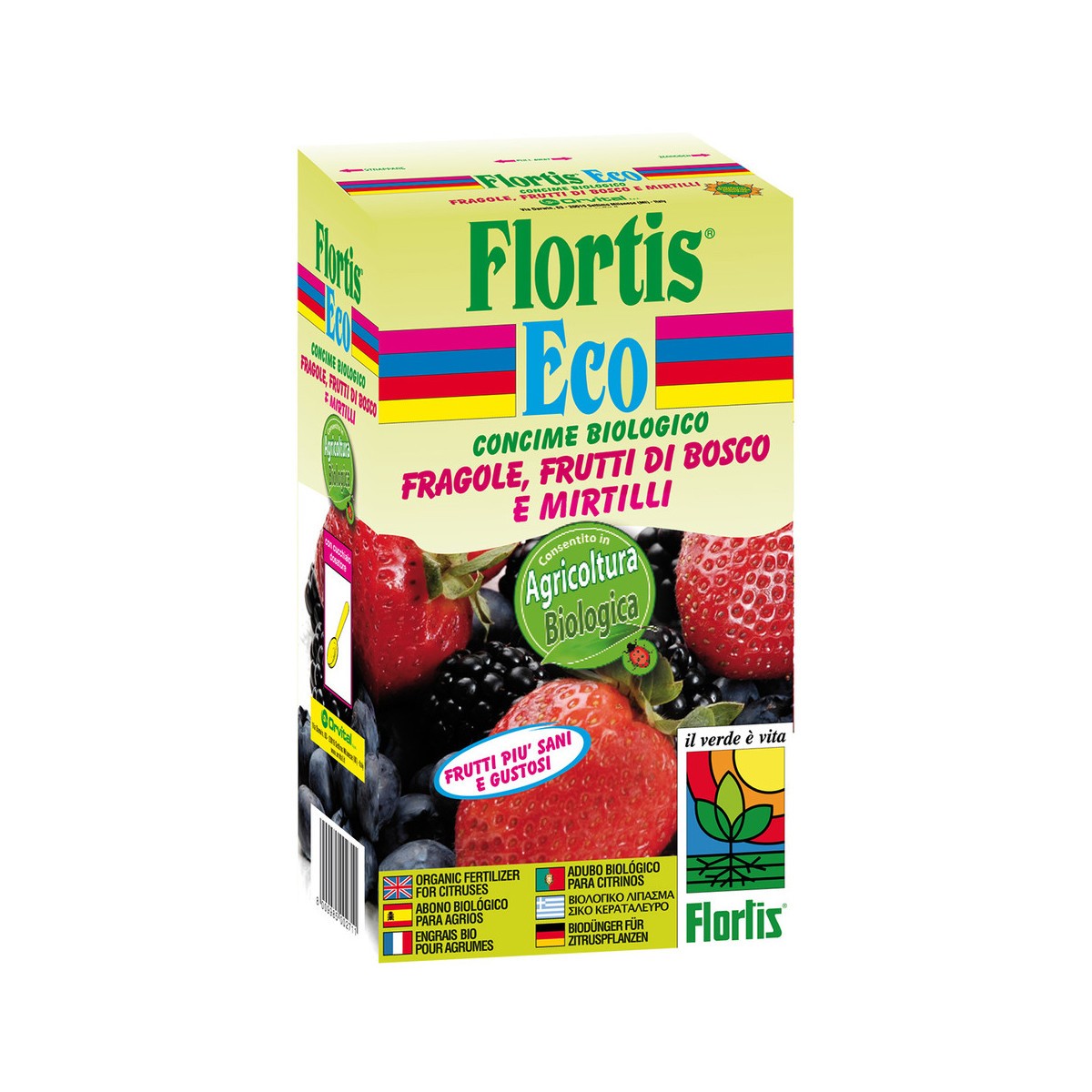 Concime biologico per fragole, frutti di bosco e mirtilli Flortis Bio 1000 mg