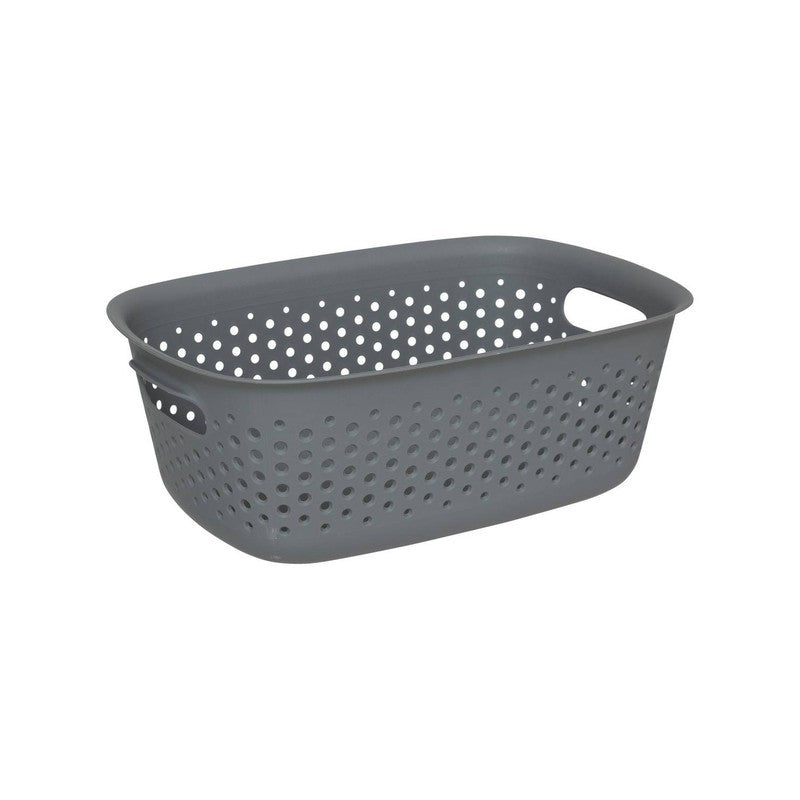 Papelera de plástico multiusos Tila gris 3,5 L