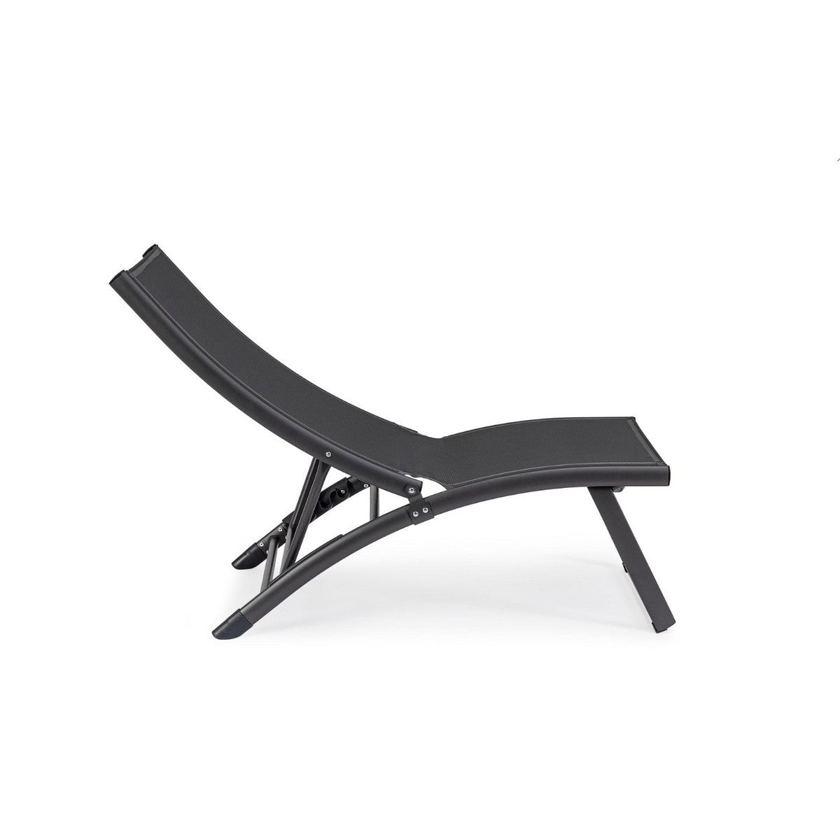 Bizzotto poltrona lounge reclinabile Taylor grigio in alluminio e textilene 53 x 166,5 x 90 cm