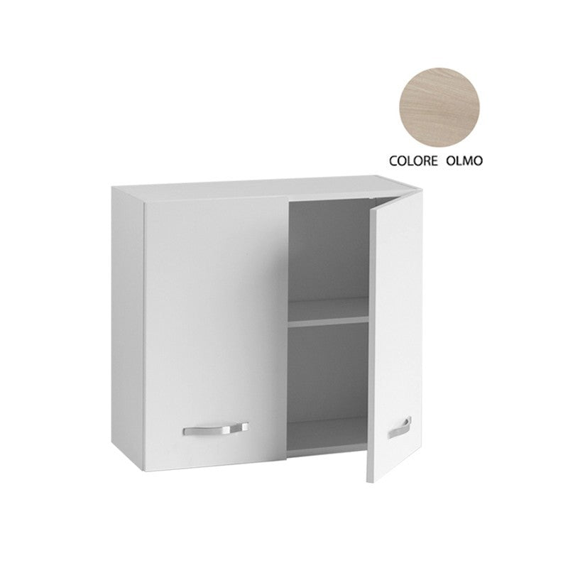 Modular Kitchen Wall Cabinet White with 2 Doors Elm 80x30xH 72