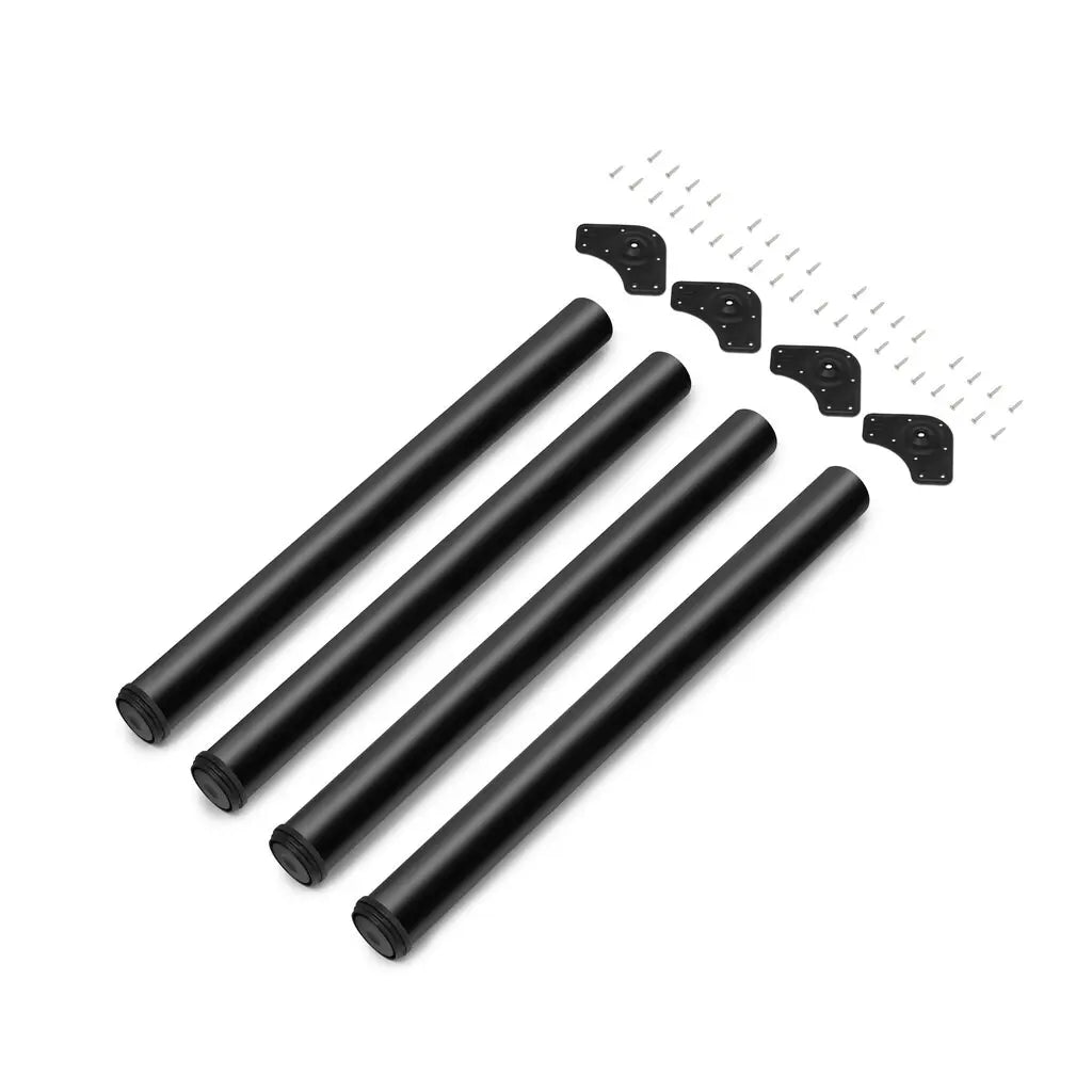 Set mit 4 Tischbeinen, D60 mm, H 830 mm, Stahl, schwarz lackiert