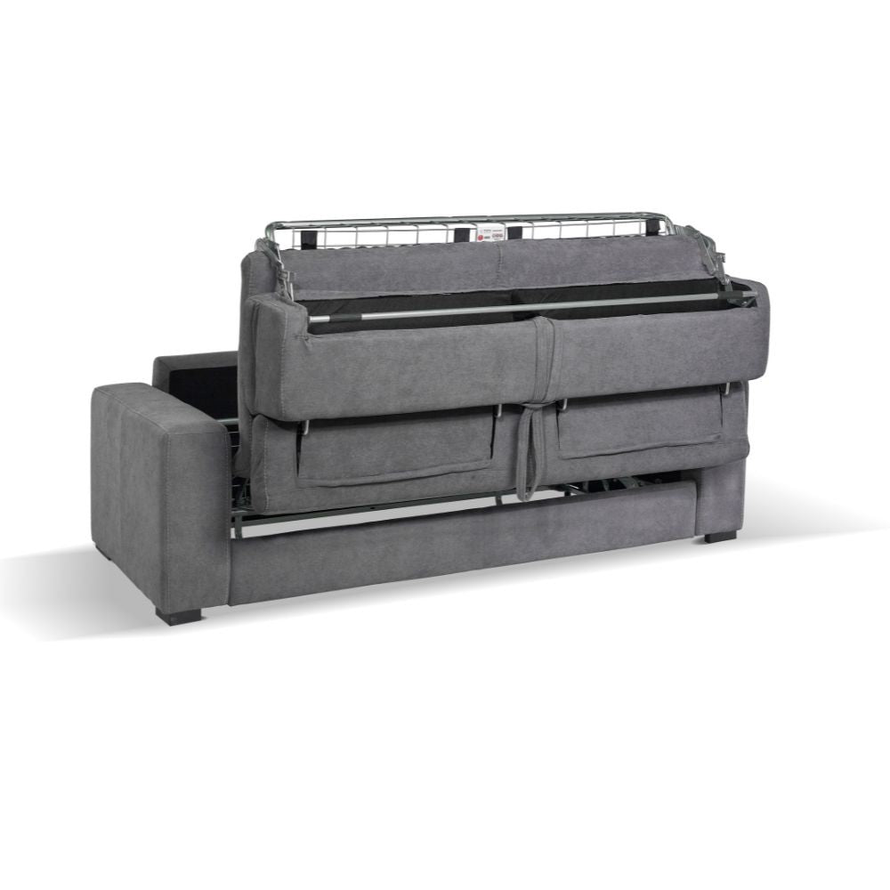 Divano letto Crien 3 posti con poggiatesta reclinabili colore elephant H83xL205xP97